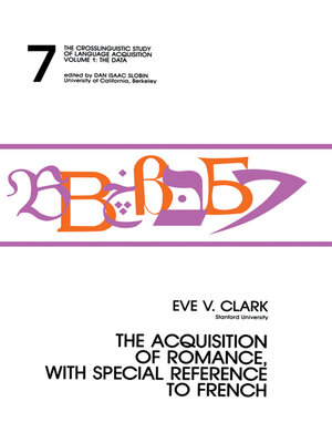 cover image of The Acquisition of Romance, With Special Reference to French